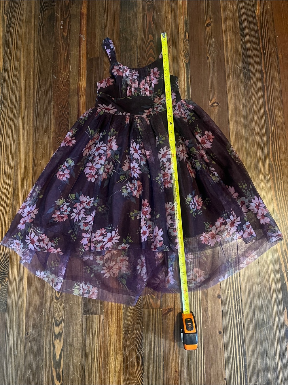 Zenzi Purple Floral Tulle Dress